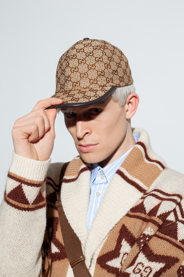 キャップ Gucci Khaki Wool Baseball Cap The North Face Gucci GG All Over Logo Baseball Cap Hat Khaki